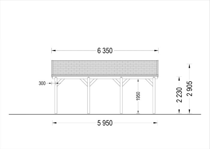 Doppelcarport aus Holz CLASSIC, 6x6 m, 36 m² – Bild 10