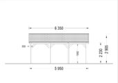 Doppelcarport aus Holz CLASSIC, 6x6 m, 36 m² – Bild 7