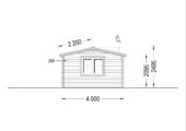 Carport 4 × 5 m mit Schuppen & Seitenwand (44 mm) · 4 × 2,5 m – Bild 11