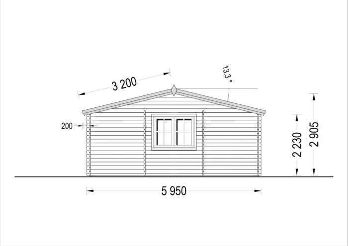 Carport aus Holz für 2 Autos mit Schuppen (44 mm), 5,5x6 m – Bild 10
