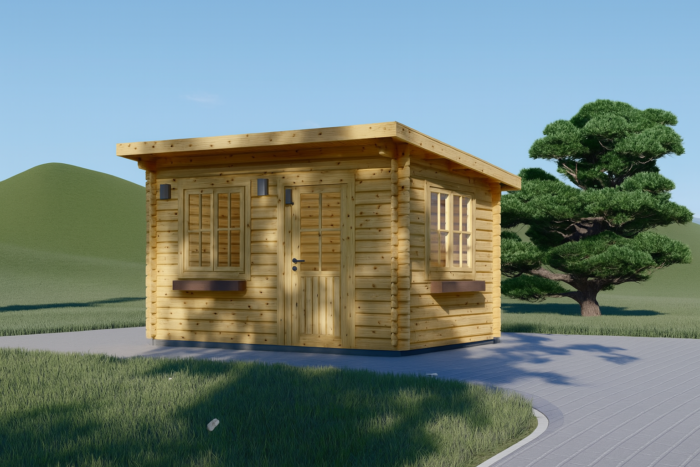 Gartenhaus Donau 5x4 m, 20 m² mit Flachdach – Bild 5