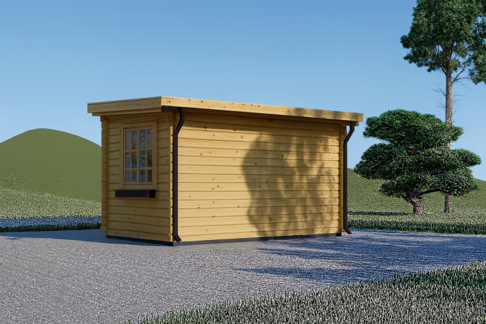 Gartenhaus Donau 5x4 m, 20 m² mit Flachdach – Bild 4