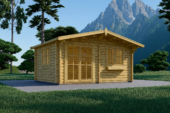 Premium Gartenhaus WIEN, 5x6 m, 30 m² Isoliert