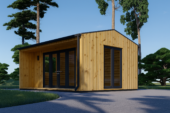 Gartenhaus TAURUS (34mm + Holzverschalung), 5,5x4m, 16,5m² – Bild 2