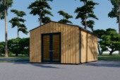 Gartenhaus TAURUS (34mm + Holzverschalung), 5,5x4m, 16,5m² – Bild 3