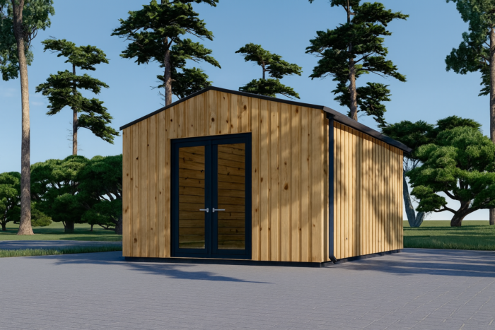 Gartenhaus TAURUS (34mm + Holzverschalung), 5,5x4m, 16,5m² – Bild 3