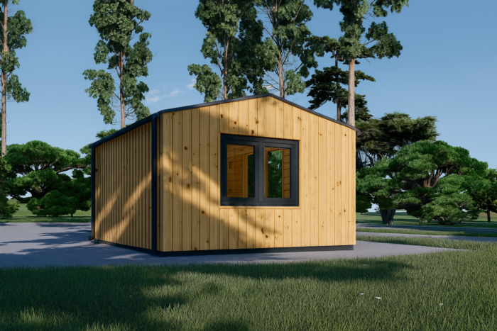 Gartenhaus TAURUS (34mm + Holzverschalung), 5,5x4m, 16,5m² – Bild 4
