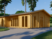Blockbohlenhaus FELDKIRCH (Isoliert, 44+44 mm) · 56 m²