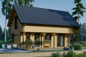 Blockbohlenhaus ANIKA Isoliert, 66 mm + Holzverschalung), 80 m² – Bild 3