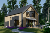Holzhaus ALPINA(66 mm + Holzverschalung Isoliert ), 120 m²