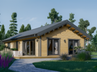 Blockbohlenhaus ANGELA (66 mm), 63m² Isoliert