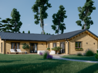 Bungalow Neusiedl (66 mm + Holzverschalung), Isoliert 129 m²