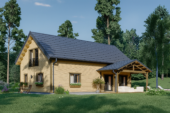 Holzhaus VERENA Isoliert, 66 mm + Holzverschalung, 110 m²