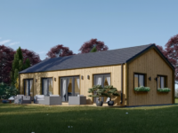 Holzhaus NIKI (Isoliert, 66 mm + Holzverschalung), 66 m²