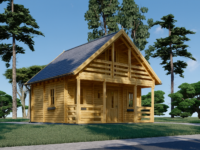 Blockbohlenhaus LANDSHUT (44+44 mm) · 50 m² · Extra Isoliert