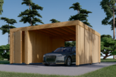 Carport  mit Schuppen und Seitenwand NOVA-F , 4.9x5.6 m