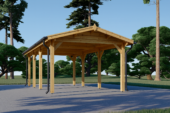 Carport aus Holz CLASSIC · 3 × 6 m · 18 m²