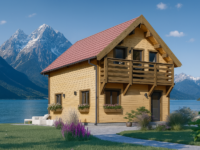 Holzhaus LISA (PREMIUM Isoliert, 66 mm + Holzverschalung), 80 m²