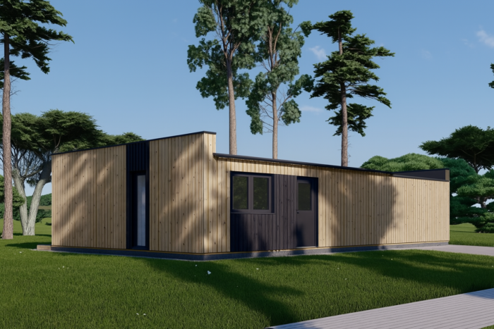 Holzhaus KULM 3 (66 mm + Holzverschalung) 70m² Isoliert – Bild 3