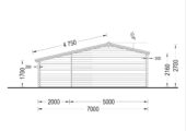 Premium Gartenhaus  CLAUDIA (44-66mm) 28m², 7x4m – Bild 9