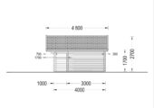 Premium Gartenhaus  CLAUDIA (44-66mm) 28m², 7x4m – Bild 10