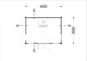 Premium Gartenhaus BRÜSSEL, 4x3m, 12m² Isoliert – Bild 6