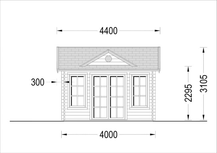 Premium Gartenhaus BRÜSSEL, 4x3m, 12m² Isoliert – Bild 7
