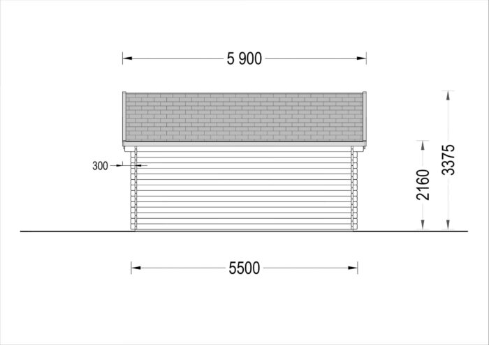 Gartenhaus BRÜSSEL 5.5 x 4 m, 22 m² – Bild 9