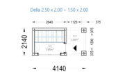 Gartensauna DANIEL (34 mm + Holzverschalung), 2,6 x 2,1 m, 3,8 m² mit Terrasse 3 m² – Bild 10