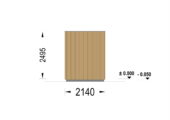 Gartensauna DANIEL (34 mm + Holzverschalung), 2,6 x 2,1 m, 3,8 m² mit Terrasse 3 m² – Bild 7