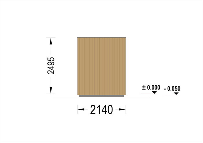 Gartensauna DANIEL (34 mm + Holzverschalung), 2,6 x 2,1 m, 3,8 m² mit Terrasse 3 m² – Bild 7