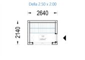 Gartensauna Erna (34 mm + Holzverschalung), 2,6 x 2,1 m, 3,8 m² – Bild 9