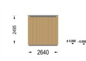 Gartensauna Erna (34 mm + Holzverschalung), 2,6 x 2,1 m, 3,8 m² – Bild 11