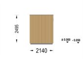 Gartensauna Erna (34 mm + Holzverschalung), 2,6 x 2,1 m, 3,8 m² – Bild 12