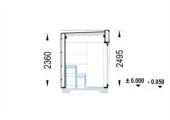 Gartensauna Erna (34 mm + Holzverschalung), 2,6 x 2,1 m, 3,8 m² – Bild 8