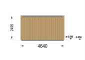 Gartensauna mit Vorraum DANIEL 34 mm + Holzverschalung), 4,6 x 2,1 m, 7,2 m² mit Terrase 6,7 m² – Bild 12