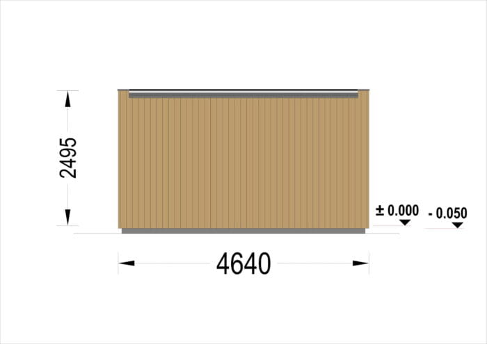 Gartensauna mit Vorraum DANIEL 34 mm + Holzverschalung), 4,6 x 2,1 m, 7,2 m² mit Terrase 6,7 m² – Bild 12