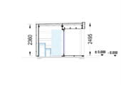 Gartensauna mit Vorraum DANIEL 34 mm + Holzverschalung), 4,6 x 2,1 m, 7,2 m² mit Terrase 6,7 m² – Bild 9