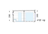 Gartensauna mit Vorraum DANIEL (34 mm + Holzverschalung), 5,1 x 5,1 m, 22 m² – Bild 9