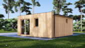 Gartensauna mit Vorraum DANIEL (34 mm + Holzverschalung), 5,1 x 5,1 m, 22 m² – Bild 5