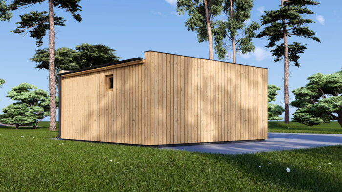 Gartensauna mit Vorraum DANIEL (34 mm + Holzverschalung), 5,1 x 5,1 m, 22 m² – Bild 6