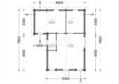 Blockbohlenhaus Daniela 43m² Extra Isoliert – Bild 5