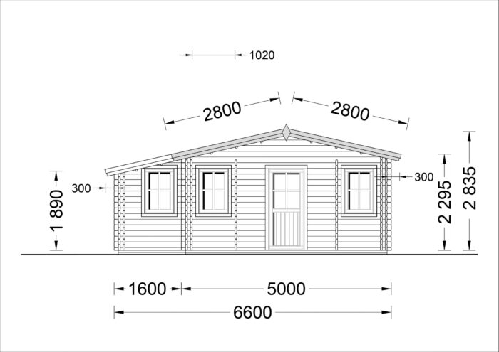 Blockbohlenhaus Daniela 43m² Extra Isoliert – Bild 8