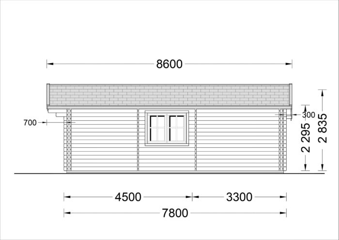 Blockbohlenhaus Daniela 43m² Extra Isoliert – Bild 9