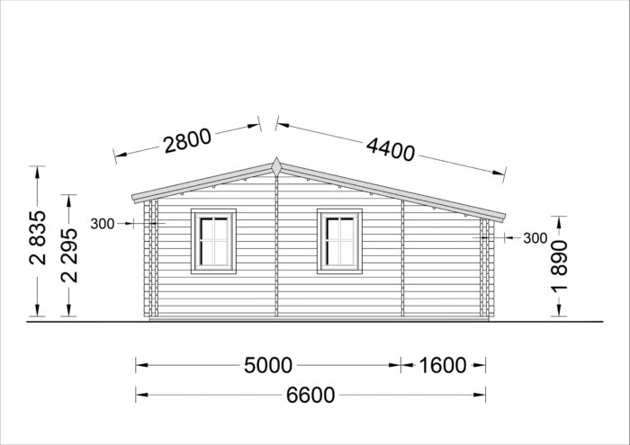 Blockbohlenhaus Daniela 43m² Extra Isoliert – Bild 6