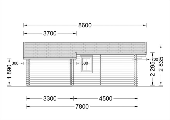 Blockbohlenhaus Daniela 43m² Extra Isoliert – Bild 7