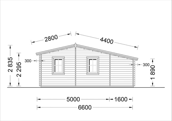 Blockbohlenhaus Daniela 43m² – Bild 8
