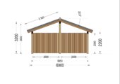Doppelcarport SANDRA+ mit Seitenwand · 6 × 6 m – Bild 8