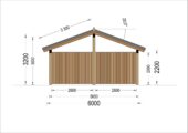 Doppelcarport SANDRA+ mit Seitenwand · 6 × 6 m – Bild 8