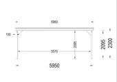 Doppelcarport aus Holz mit Flachdach · 6 × 6 m · 36 m² – Bild 4